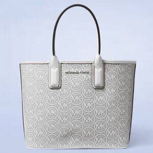 Michael Michael Kors Jodie Small Logo Jacquard Tote Bag - Optic White